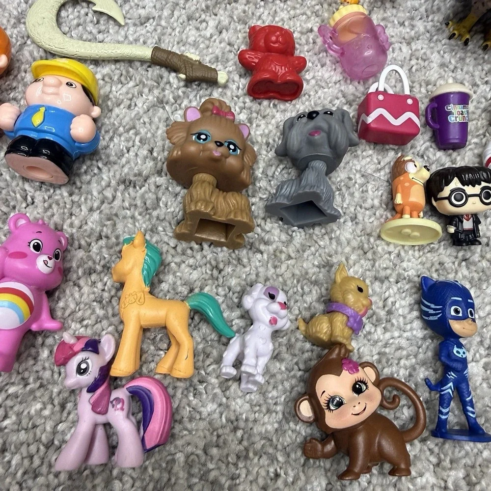 Huge lot toys figures Care Bears rabbits dogs animals and more AS IS